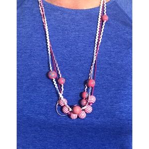 Pink Patterned Necklace